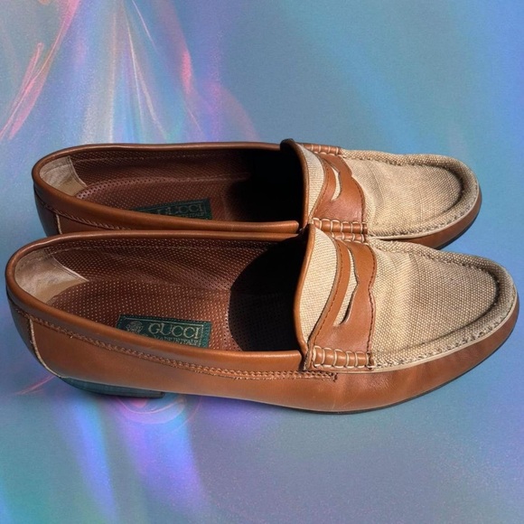 Gucci Other - Gucci Men's Tan and Cream Loafers